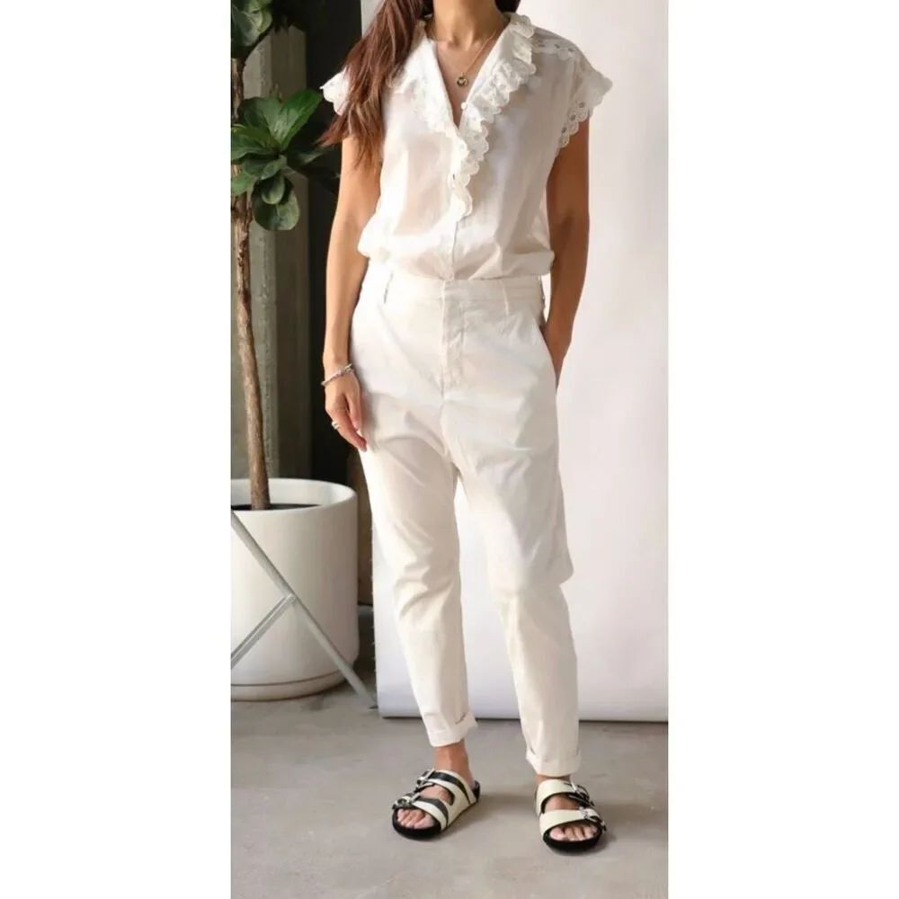 NILI LOTAN PARIS PANT in Eggshell NWT Size 2